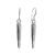 Elegant Fashion Jewellery: Elongated Shiny Silver Earrings with Dimpled Finish