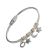 Rue B Fashion Jewellery: Small Silver Bangle with Silver Star and Moon Charms and Rose Gold Beads