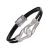 Simple Fashion Jewellery: Black Leather and Matt Silver Magnetic Bracelet (r245)