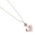 Simply Stunning Fashion Jewellery: Rose Gold Necklace with Cloudy Grey Bead and Rounded Loveheart Pendant (R160)