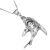 vQuirky Sterling Silver Shark Pendant (20mm x 29mm) (N320)