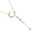 Delicate Gold Tone Linked Circles Necklace with Crystal Baguettes (M85)G)