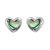 Minimalist 6mm Sterling Silver Abalone Shell Heart  Stud Earrings (E303)A)