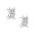 Small Sterling Silver Silver Owl and Branch Stud Earrings