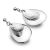Contemporary Sterling Silver Jewellery: Layered Hammered Pebble Earrings with Stud Fasntening