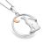 Sterling Silver with Rose Gold Jewellery: Lovely Moon Gazing Hare Pendant 