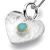 Pretty Sterling Silver Heart Pendant with Turquoise Dot