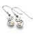 Sterling Silver Jewellery:  Silver and Gold Sitting Cats And Heart Dangly Earrings