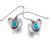  Sterling Silver Jewellery: Hammered Heart Drop Earrings with Blue Opal Dots