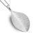 Beautiful Sterling Silver Jewellery: Textured Double Sided Leaf Pendant (40mm x21mm) (N273)