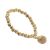 Contemporary Fashion Jewellery: Chunky Rose Gold Bead Stretch Bracelet with Matt Peach Bead Charm