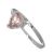 Pretty Sterling Silver Jewellery: Light Violet Swarovski Crystal Loveheart Ring (sr140)