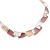 Pretty Fashion Jewellery: Short Necklace with Matt Red, Caramel and White Textured Oblong Shapes