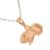 Rose Gold Plated Sterling Silver Jewellery: Adorable Textured Guinea Pig Pendant (23mm x 22mm x 5mm) (N13)R