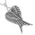 Oxidised Sterling Silver Angel Wings Pendant