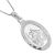 Traditional Sterling Silver Jewellery: 32mm Oval St Christopher Charm Pendant (N28)