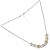   SALE: Delicate beaded necklace in silver and gold with crystal detailing