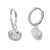Seaside Sterling Silver Jewellery: Sleeper Hoops with Scallop Shells (23mm Drops) (E348)