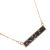 Delicate Fashion Jewellery: Dainty Gold Tone Necklace with Black Howlite Bar Pendant (I38)f) 