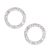 Lovely 1.4cm Sparkly Circle Stud Earrings (M434)