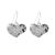 fashion silverHammered heart earrings