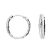 Sterling Silver Small Oval Hinged Hoop Earrings with Molten Texture