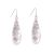 Contemporary Fashion Jewellery: Worn and Scuffed Finish Silver Teardrop Earrings with Bee Detail (R27)