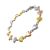 Stainless Steel Jewellery Collection: Multi-Tone Alternating Loveheart Bracelet (U78)