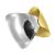 Stainless Steel Collection: Mirror-Shine Multi-Tone Statement Hinged Cuff (U17)