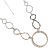 Statement Fashion Jewellery:  Necklace with rope Twist Infinity and Circle Design in Rose Gold, Silver and Hematite