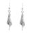 rling Silver Jewellery: Lily Earrings With Brushed Silver Finish