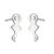Cute Sterling Silver Jewellery: En Pointe 5th PositionDancing Ballerina Stud Earrings  (4.5mm x 10mm) (E248)