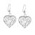 925 Sterling Silver Detailed Heart Drops