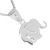 Mother/Father and Baby Range: Lovely Sterling Silver Elephant and Calf Pendant (13mm x 16mm) (N226) 