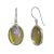 Stunning Sterling Silver Jewellery: Statement 20mm Oval Iridescent Labradorite Earrings with Flowing Silver Lines (E354)