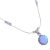 Aviv Sterling Silver: Luxurious Blue Opal Necklace with Opal Beaded Chain (n342)