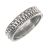 Contemporary Sterling Silver Jewellery: 5mm Oxidised Band Ring with Dotty Design (SR5)