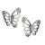 Sterling Silver Jewellery: Pretty Dotty Butterfly Stud Earrings with Cut Out Details