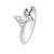 Butterfly Sterling Silver Stacking Ring 