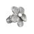 Sterling Silver Sale: Chunky Oxidised Flower Design Ring with Freshwater Pearl Centre (SL41)