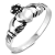 Celtic Collection: Sterling Silver Traditional Claddagh Design Ring