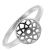 Sterling Silver Jewellery: Band Ring with Abstract Geometric Star Design 