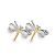 Sterling Silver Jewellery: Simple Dragonfly Stud Earrings With Gold Detail