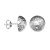 Beautiful Sterling Silver Jewellery: Medium Hammered Demi-Sphere Stud Earrings 