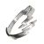 Fabulous Sterling Silver Jewellery: Adjustable Lightning Bolt Ring (Size L-S)