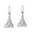 NEW Sterling Silver Jewellery: 13mm Triangle Drop Earrings with Celtic Knotwork Triquetra Design