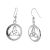Celtic Sterling Silver Jewellery: 7mm Circle Drop Earrings with Triquetra Design