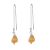 HANDMADE Sterling Silver and Yellow Citrine Natural Gem Earrings (Shapes Vary) (E665)D)