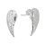 NEW Sterling Silver Jewellery: Small (5mm x 14mm) Angel Wing Stud Earrings (E358)