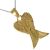 Gold-Plated Sterling Silver Jewellery: Gold Crossed Angel Wings Pendant 